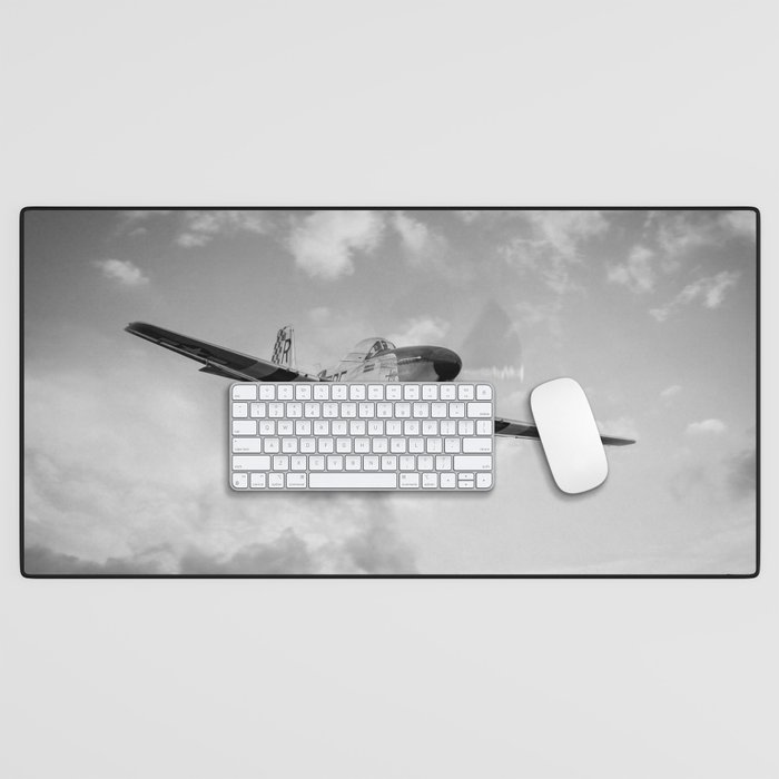 P-51 Mustang Mono Desk Mat