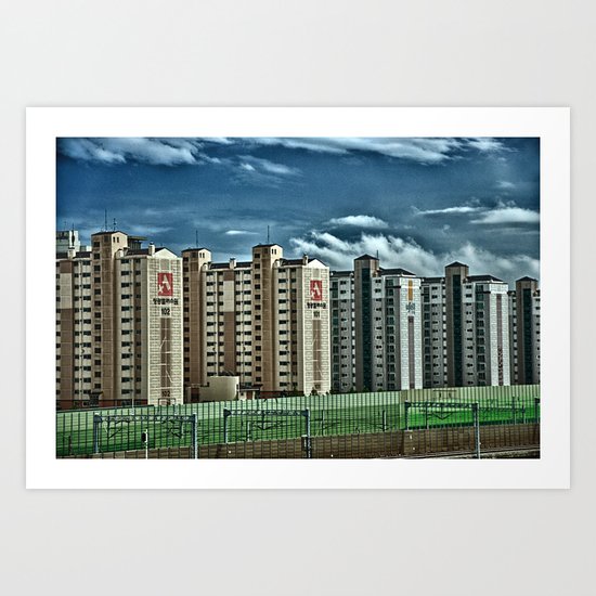 View from a Korean Bullet Train Art Print