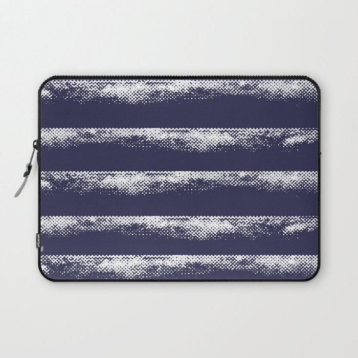 Irregular Stripes Dark Blue Laptop Sleeve