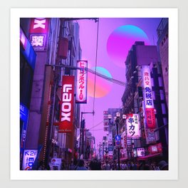Japanese City Pop Art Print