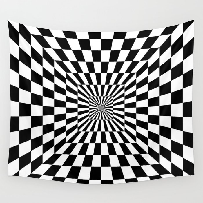 Optical Illusion Hallway Wall Tapestry