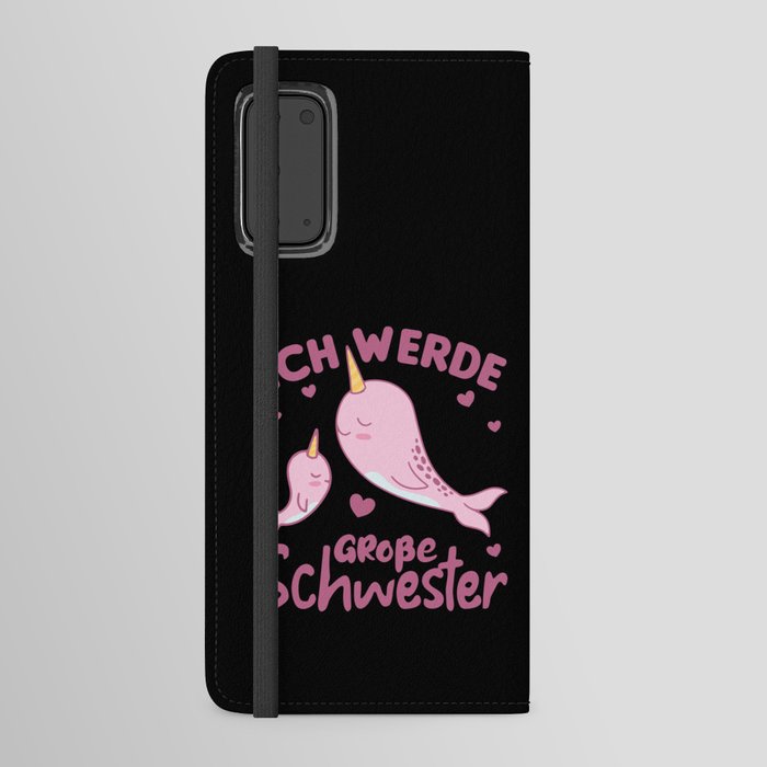 I Will Be Big Sister 2022 Narwhal Siblings Android Wallet Case