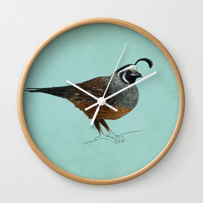 Quail Wall Clock