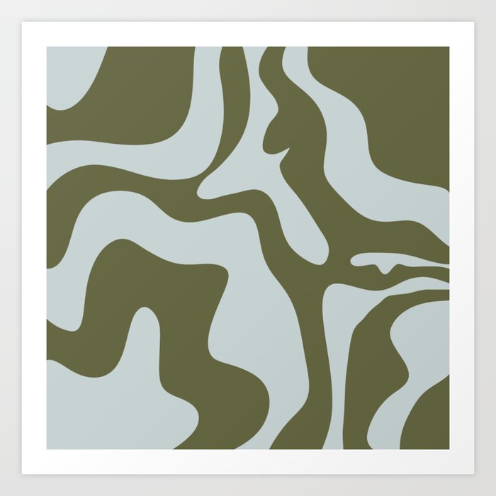 1 Abstract Swirl Shapes 220711 Valourine Digital Design Art Print