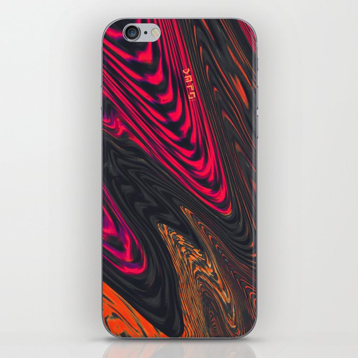 FUNKY OIL 1 - Red iPhone Skin