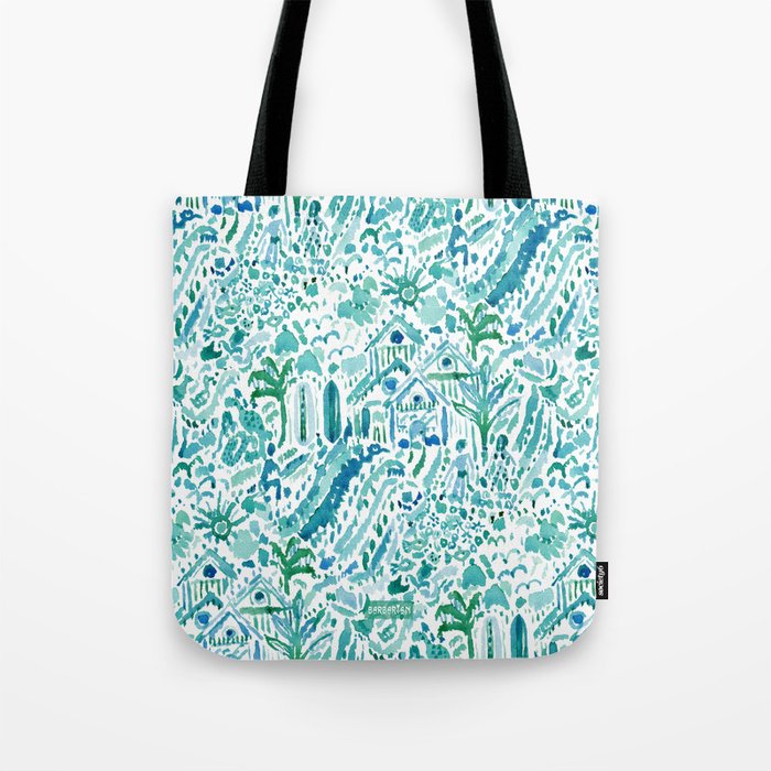 aqua beach bag