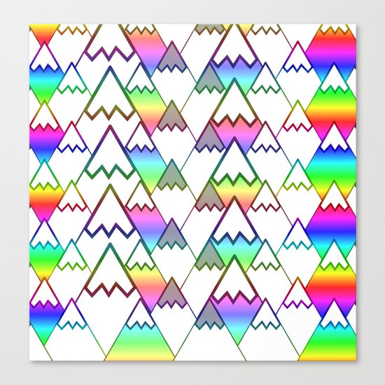 Colorful mountain tops Canvas Print