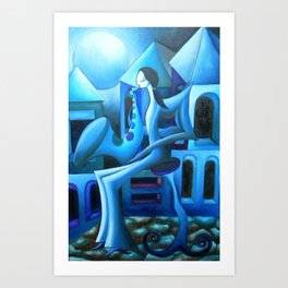 Blues in the City Art Print