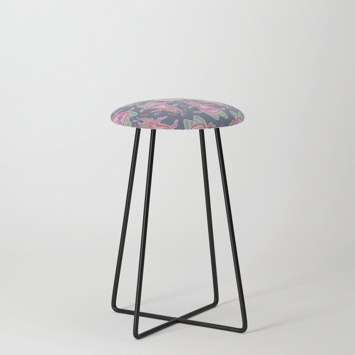 Beetle & the Shroom Dusty Rose Counter Stool