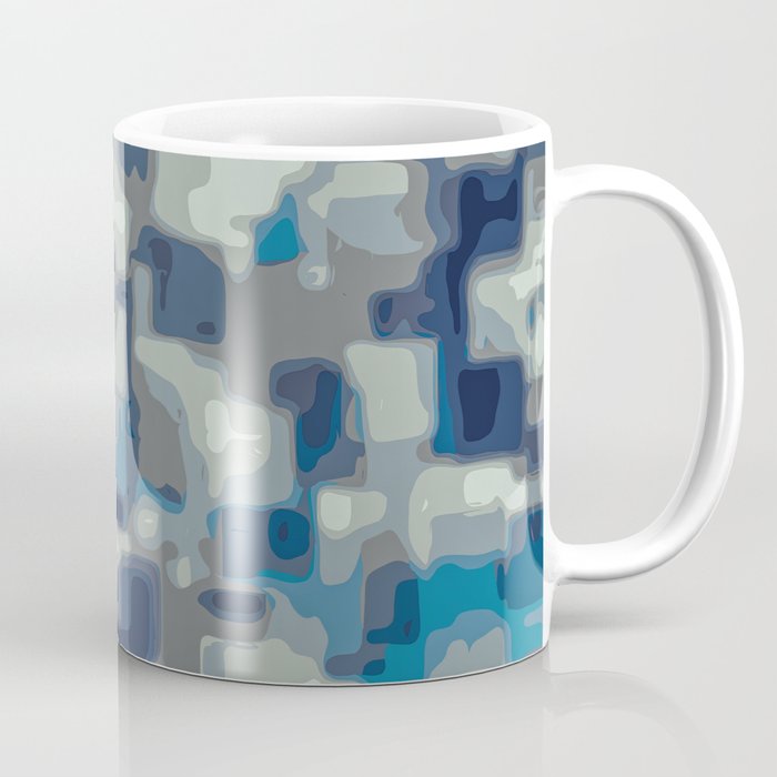 blue and grey painting abstract background Coffee Mug