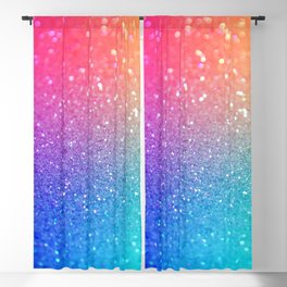 Glitter Rainbow Mermaid Sparkle Ombre Blackout Curtain