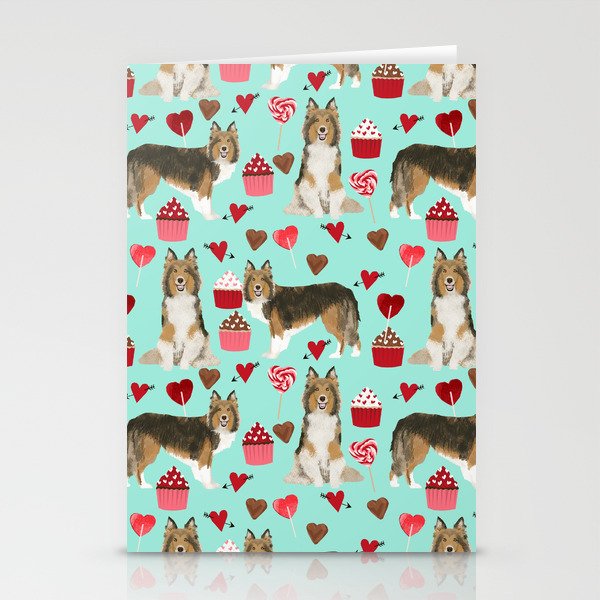 Sheltie Shetland Sheepdog Valentines Day Love Hearts Cupcakes Dog