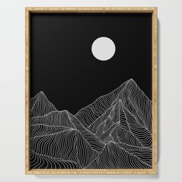 Mountains Line Art Serving Tray