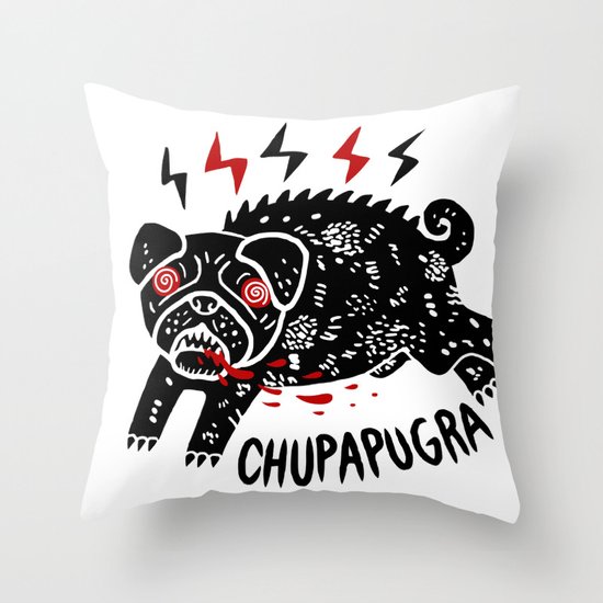 Chupapugra Throw Pillow