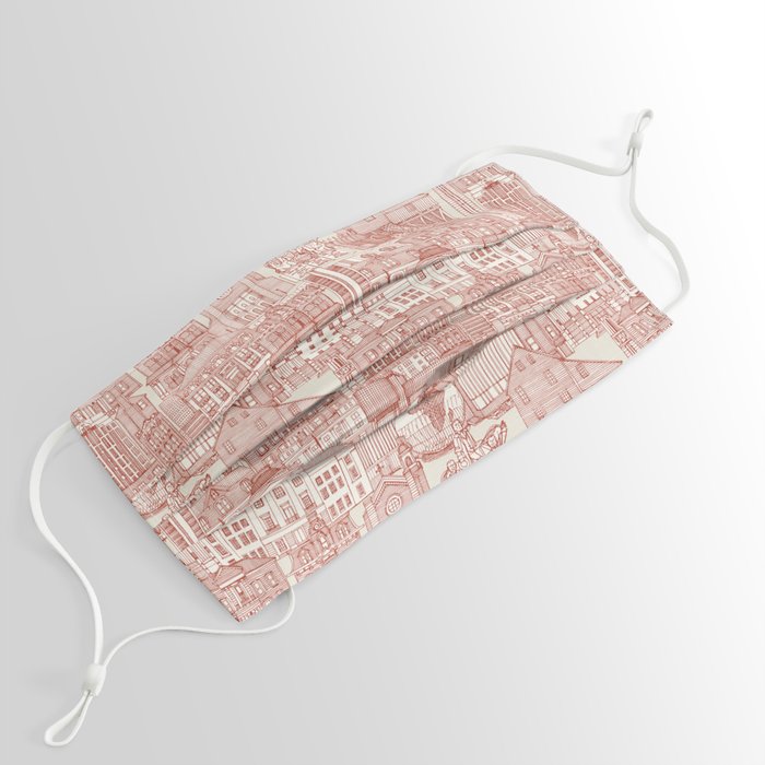 Raleigh NC toile paprika Face Mask by Sharon Turner Society6