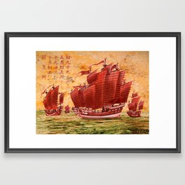 Zheng He Treasure Ship Framed Art Print