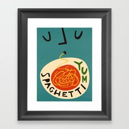 Yum Spaghetti Framed Art Print