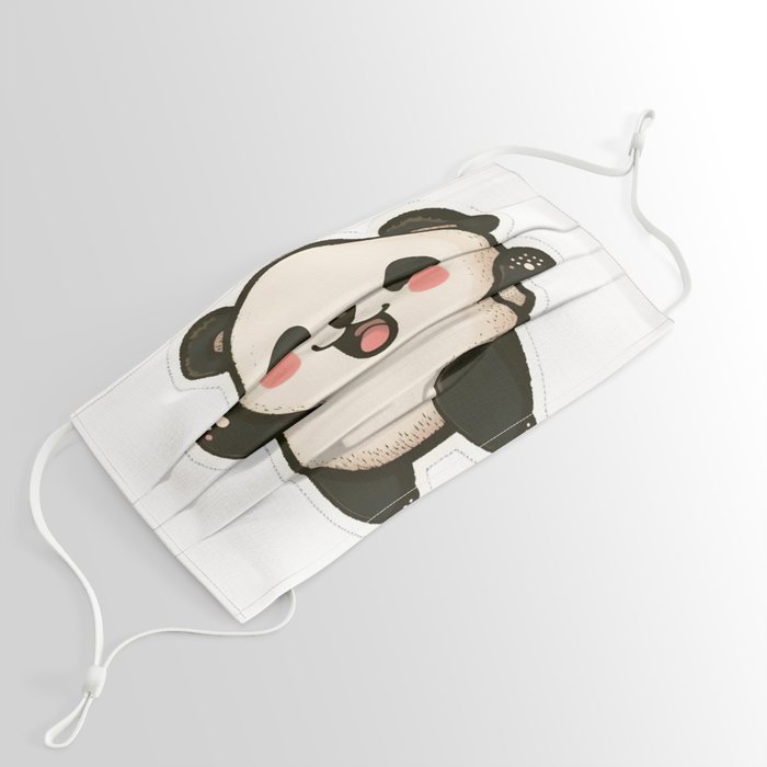 Kawaii Cute Panda - Joyful, Playing, Smiling Face Mask