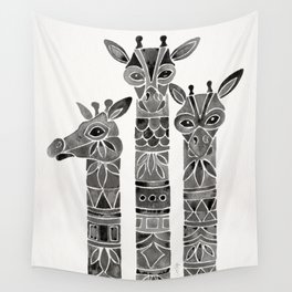 Black Giraffes Wall Tapestry