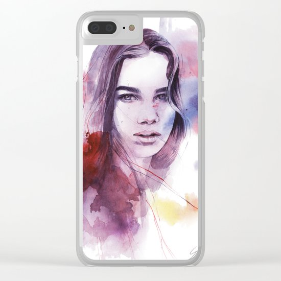 Reddish shadows Clear iPhone Case