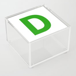 Letter D (Green & White) Acrylic Box