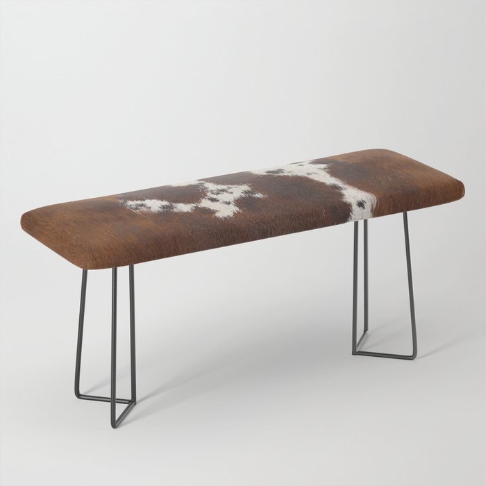Spotted Cowhide Bench