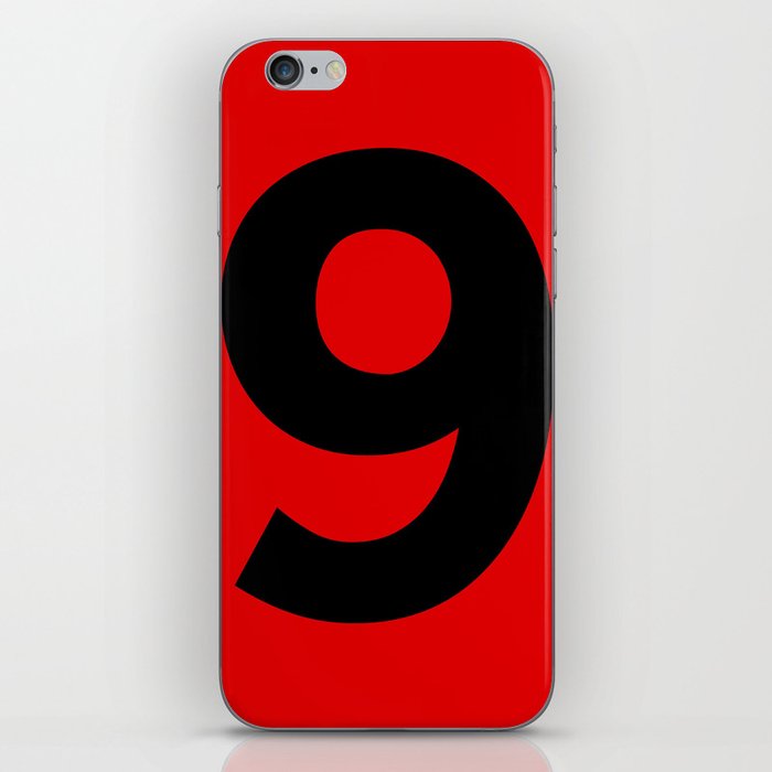 Number 9 (Black & Red) iPhone Skin