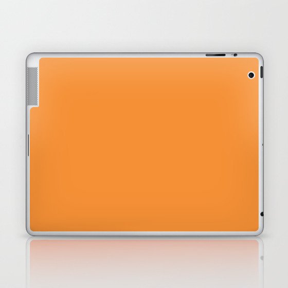 Mid-tone Orange Solid Color Pairs Pantone Apricot 15-1153 TCX - Shades of Orange Hues Laptop & iPad Skin