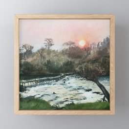 Zambian River Crossing Framed Mini Art Print