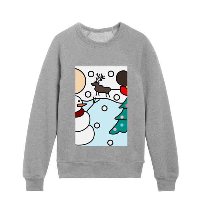 Christmas Drawing Kids Crewneck