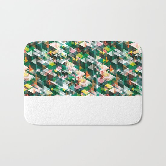 Roses and Triangles Bath Mat