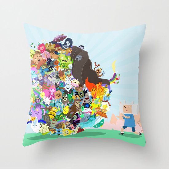 Adventure Time - Land of Ooo Katamari Throw Pillow