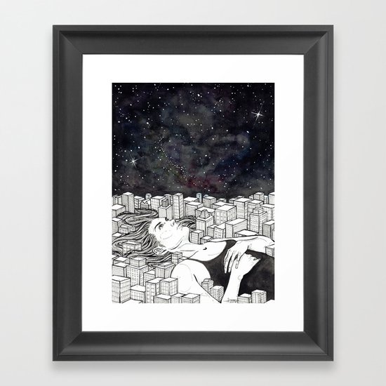 The City Never Sleeps Framed Art Print