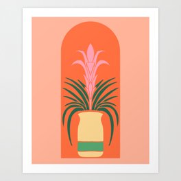 Midcentury Tropical Bromeliad Art Print
