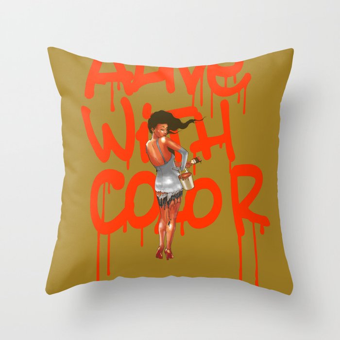 Alive with Color Throw Pillow