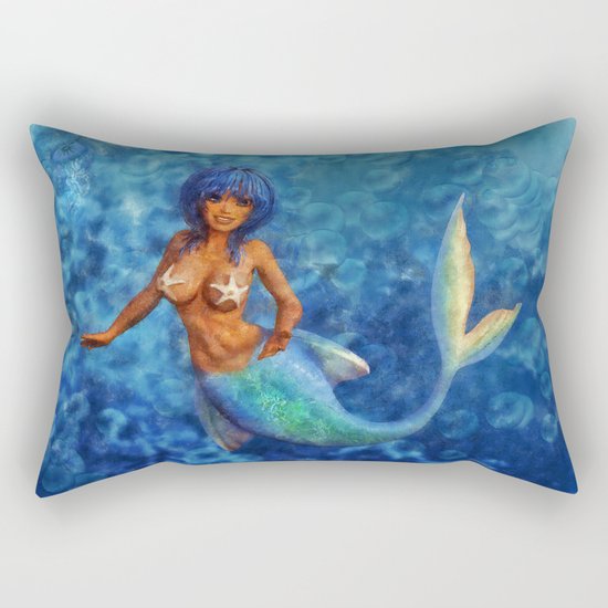 Ocean Mermaid Rectangular Pillow