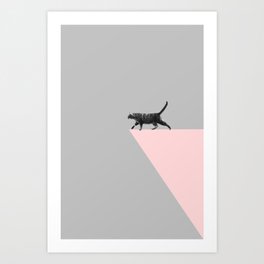03_Cat in grey Art Print