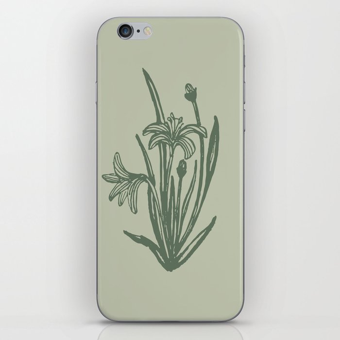 Wild Easter lily seamless pattern. iPhone Skin