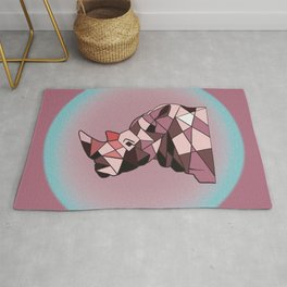 Geometric Rhino Area & Throw Rug