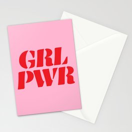 Girl Power GRL PWR Stationery Card