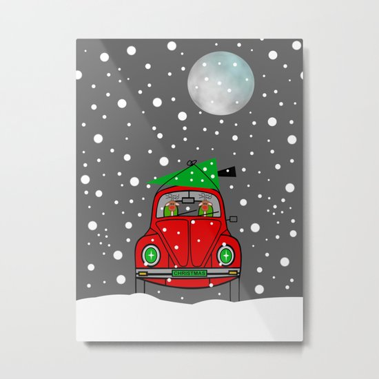 Santa Lane Metal Print