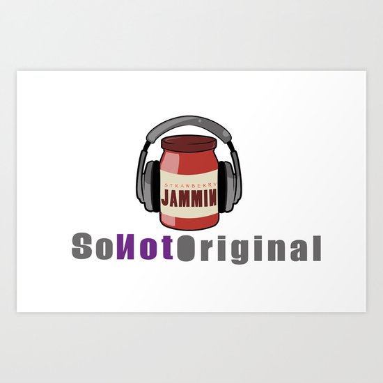 S.N.O Strawberry Jammin Art Print