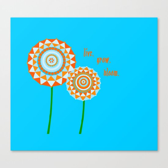 Blue Blooms Canvas Print