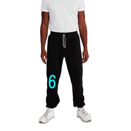 NUMBER 6 (CYAN-WHITE) Sweatpants