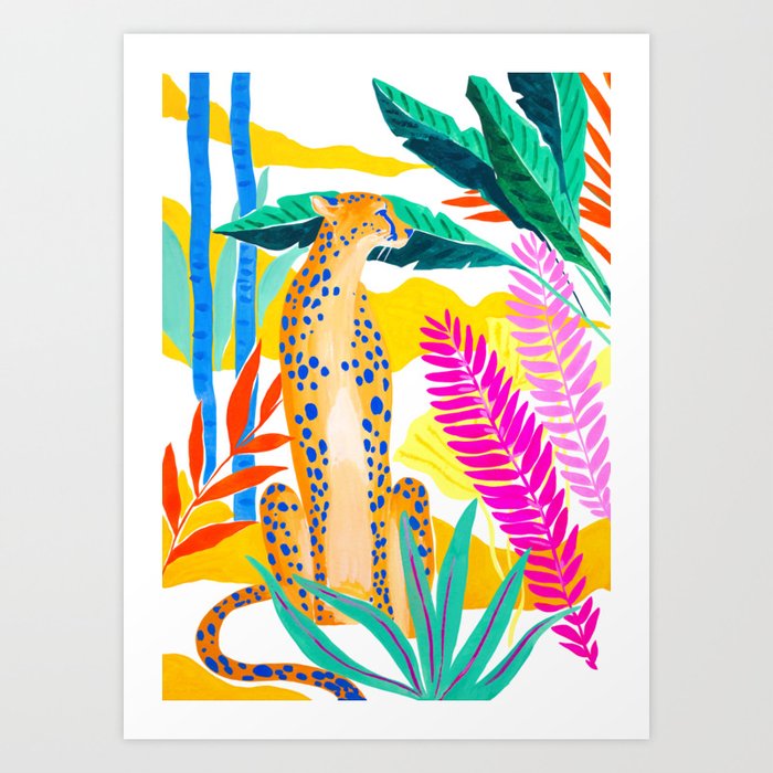 Panther in Jungle Art Print