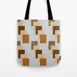 Rectangular Pattern in Brown Shades Tote Bag