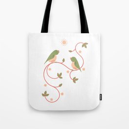 Spring Day (peach and coral) Tote Bag