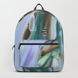 Wave Backpack | Wave, Curated, Oilpainting, Painting, Girl, Oil, Underthewater, Waterpainting, Summer, Thesea 