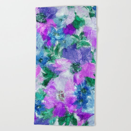 Splendid Flowers 3 Beach Towel