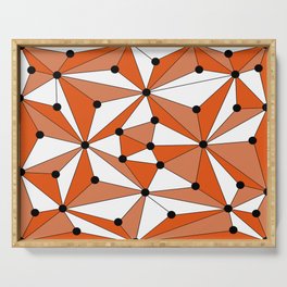 Abstract geometric pattern - orange. Serving Tray
